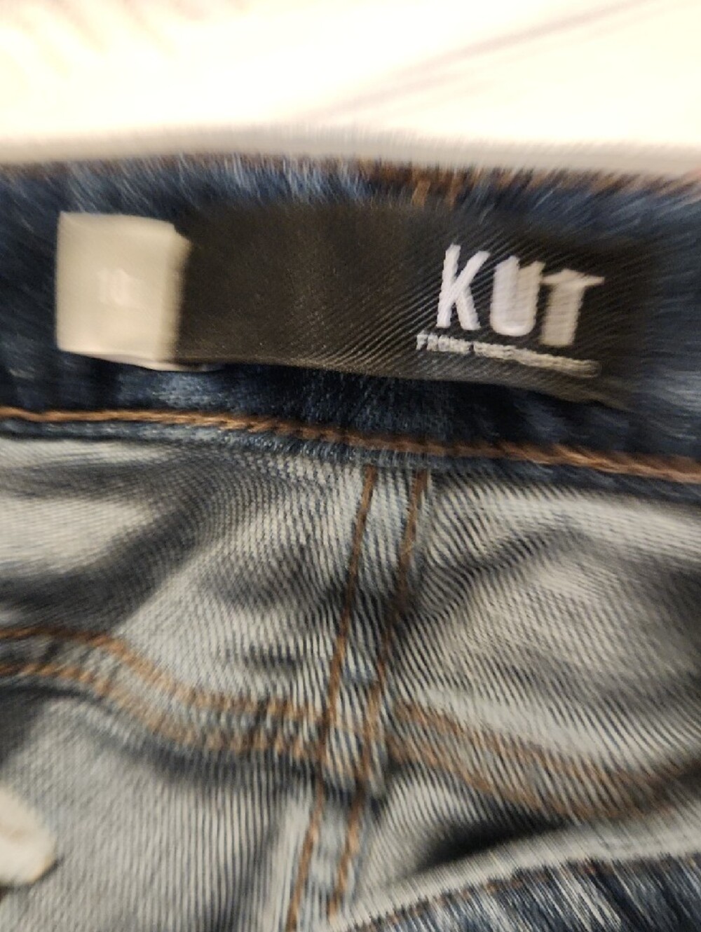 Kut from the Kloth Straight Leg Distressed Dark Blue Jeans - Picture 4 of 4